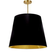  ODR-L-698 - 1LT Oversized Drum Pendant Large, BK/GLD Shade