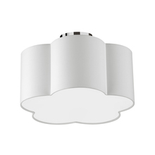  PLX-152FH-PC-WH - 3LT Incandescent Flush Mount, PC w/ White Shade