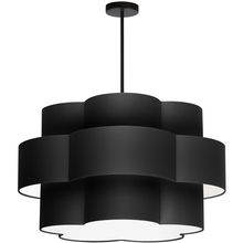  PLX-284C-MB-BK - 4LT Incan 3-Tier Chandelier, MB w/ Black Shade