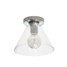 Dainolite RSW-91FH-SC-CLR - 1 Light Incandescent Flush Mount, Satin Chrome with Clear Glass