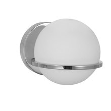  SOF-61W-PC - 1LT Wall Sconce, PC Finish with White GL