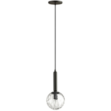  TAR-61P-MB-CL - 1 Light Incandescent Pendant, Matte Black with Clear Hammered Glass