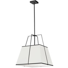  TRA-181P-BK-WH - 1LT  Pendant BK, WH Shade w/790Diff