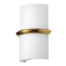  WLC-914LEDW-AGB - 14W Wall Sconce, Aged Brass w/ Opal Glass