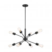  60/6915 - Faraday - 8 Light Pendant - Black Finish