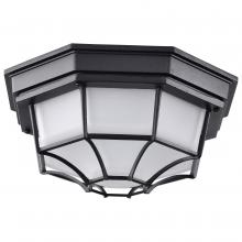  62/1400 - LED Spider Cage Fixture; Black Finish with Frosted Glass