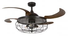  21292101 - Fanaway Industri Oil Rubbed Bronze and Dark Koa 48-inch Ceiling Fan with Light