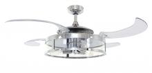  212926010 - Fanaway Classic Chrome and Clear Retractable 4-blade 48-inch 3-light AC Ceiling Fan