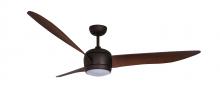  51291201 - Lucci Air Nordic 56-inch Ceiling Fan with LED Light Kit in Oil Rubbed Bronze and Dark Koa Blades
