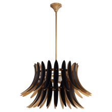 Quorum 825-3-5659 - ALDRIDGE 3 LIGHT PENDANT - BRUSHED BRASS/MATTE BLACK