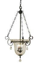  2919 BN - 3-Light Brushed Nickel Carcassonne Foyer Chandelier