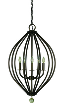  4345 AB - 5-Light Antique Brass Chandelier