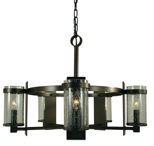  4435 AB/F - 5-Light Antique Brass/Frosted Glass Hammersmith Chandelier