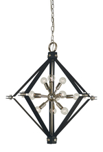  4818 PN/MBLACK - 11-Light Polished Nickel/Matte Black Axis Chandelier