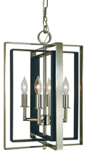  4860 BN/MBLACK - 4-Light Brushed Nickel/Matte Black Symmetry Mini Chandelier