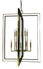  4868 PN/MBLACK - 10-Light Polished Nickel/Matte Black Symmetry Foyer