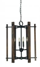  5406 MBLACK - 6-Light Matte Black Modern Farmhouse Dining Chandelier