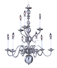  9129 SP - 9-Light Satin Pewter Jamestown Dining Chandelier