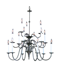  9235 MB - 15-Light Mahogany Bronze Jamestown Foyer Chandelier