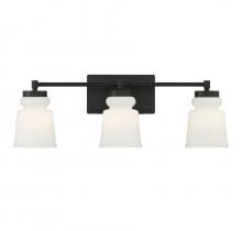 Savoy House Meridian M80058MBK - 3-Light Bathroom Vanity Light in Matte Black