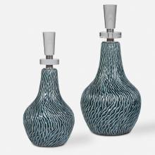  17842 - Uttermost Almera Dark Teal Bottles, S/2