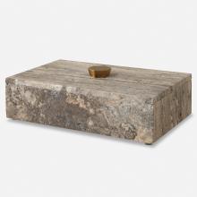  18153 - Uttermost Griseus Travertine Stone Box