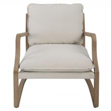  23712 - Uttermost Melora Solid Oak Accent Chair