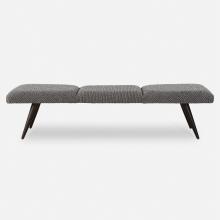  23849 - Uttermost Bowtie Charcoal Fabric Bench