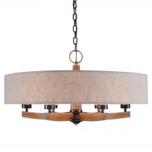  21331 - Uttermost Woodall 6 Light Drum Chandelier