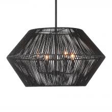  21589 - Uttermost Suva 4 Light Black Rope Pendant