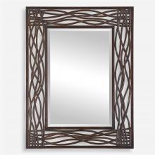  13707 - Dorigrass Brown Metal Mirror