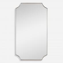  09727 - Uttermost Lennox Brass Scalloped Corner Mirror