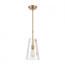  82145/1 - Trustle 7'' Wide 1-Light Mini Pendant - Satin Brass