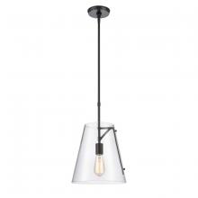  82156/1 - Trustle 11'' Wide 1-Light Pendant - Matte Black