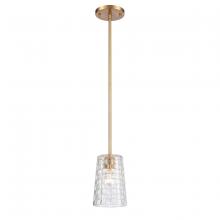  82175/1 - Lightweave 5.5'' Wide 1-Light Mini Pendant - Satin Brass