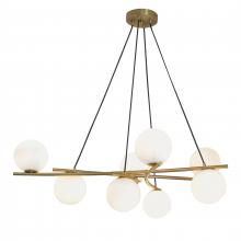  9680-SB-OP - Perch 41.25'' Wide 8-Light Chandelier - Satin Brass