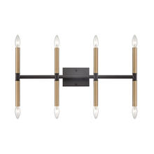  CN260811 - Thomas - Notre Dame 8-Light Bath Bar in Oil Rubbed Bronze and Gold