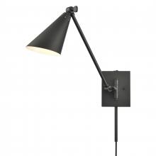  EC89220/1 - Whitmire 10.5'' High 1-Light Plug-In/Hardwire Sconce - Matte Black