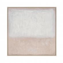  H0026-10459 - White Colorfield Abstract Framed Wall Art